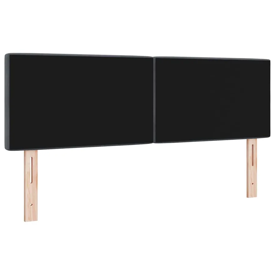 Tête de lit LED avec bandes LED Gris foncé 144 cm Velours - 7