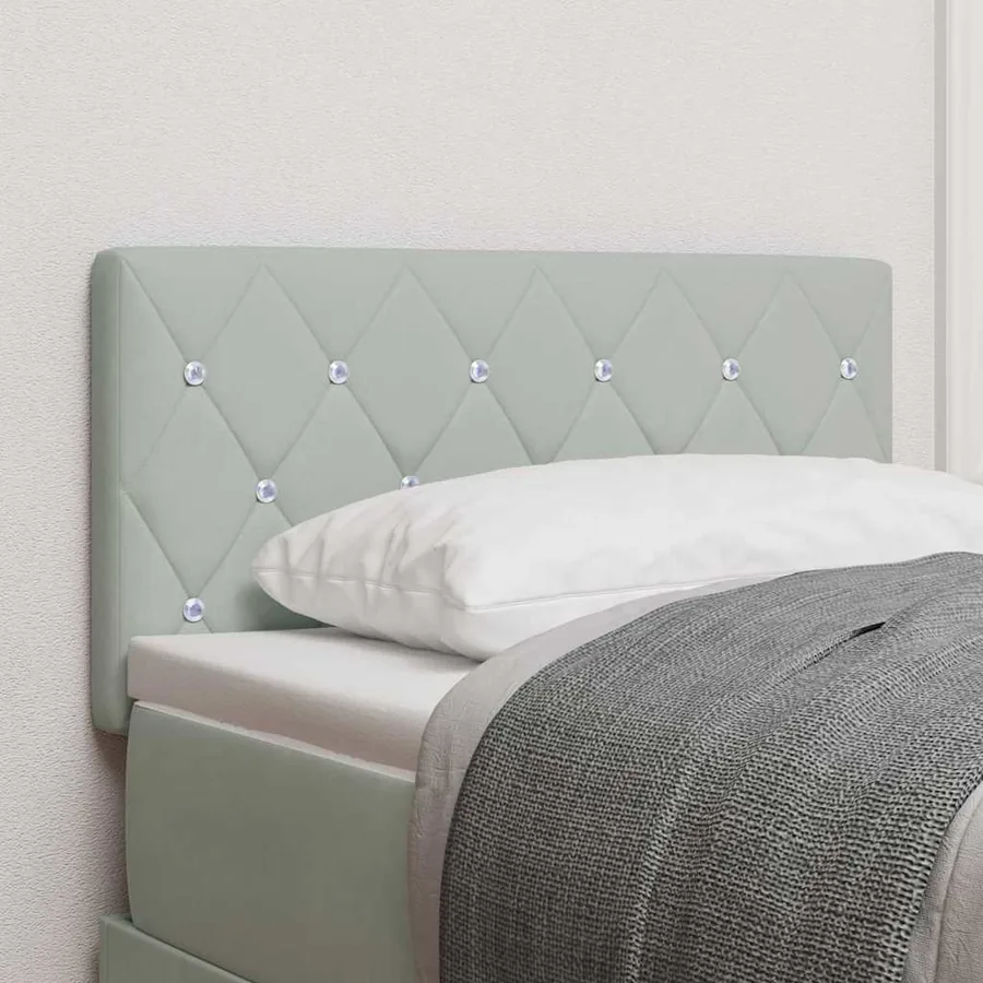 Tête de lit Gris clair 80 cm Velours