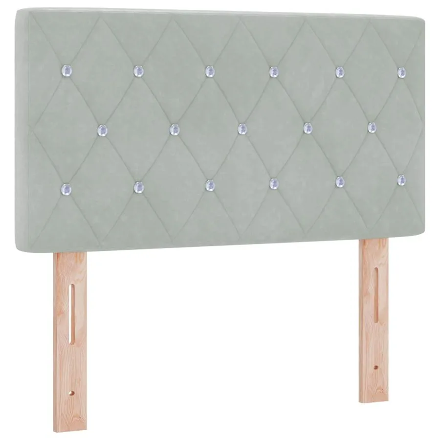 Tête de lit Gris clair 80 cm Velours - 2