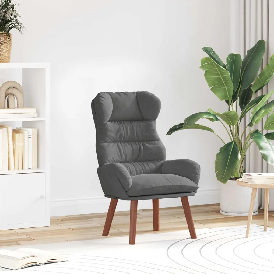 fauteuil Gris foncé 69 x 74 x 93 cm Velours