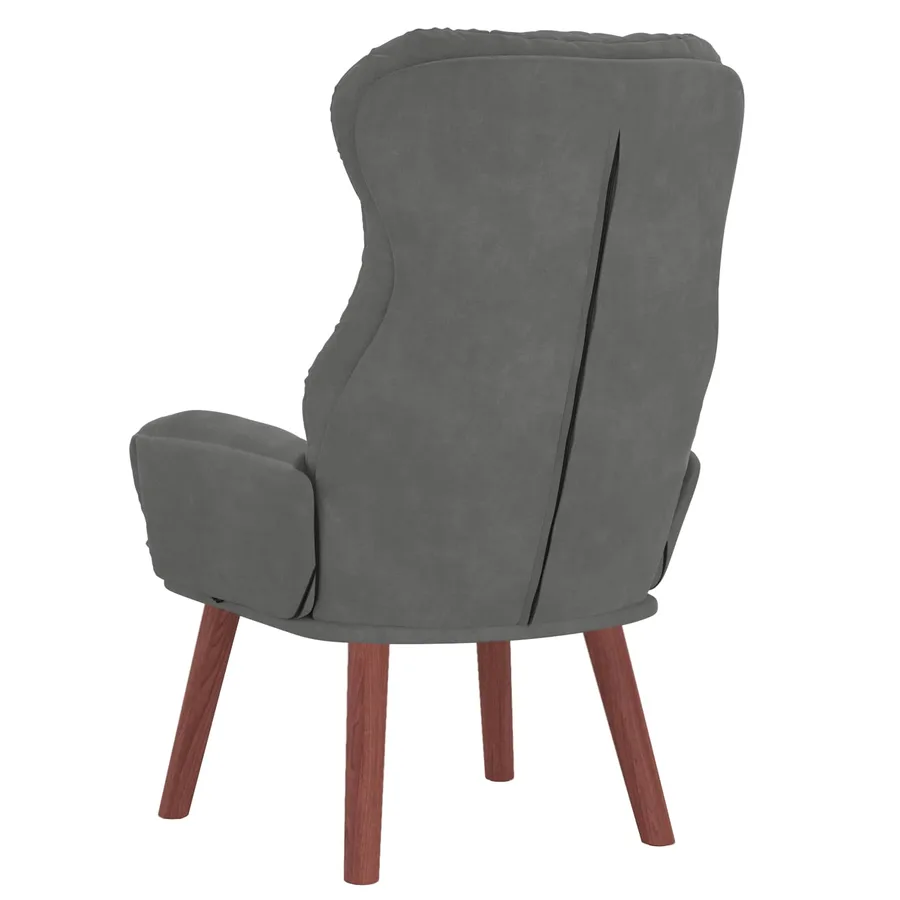 fauteuil Gris foncé 69 x 74 x 93 cm Velours - 6