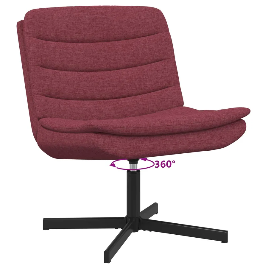 Chaise pivotante Bordeaux 63 x 75 x 76 cm tissu - 5