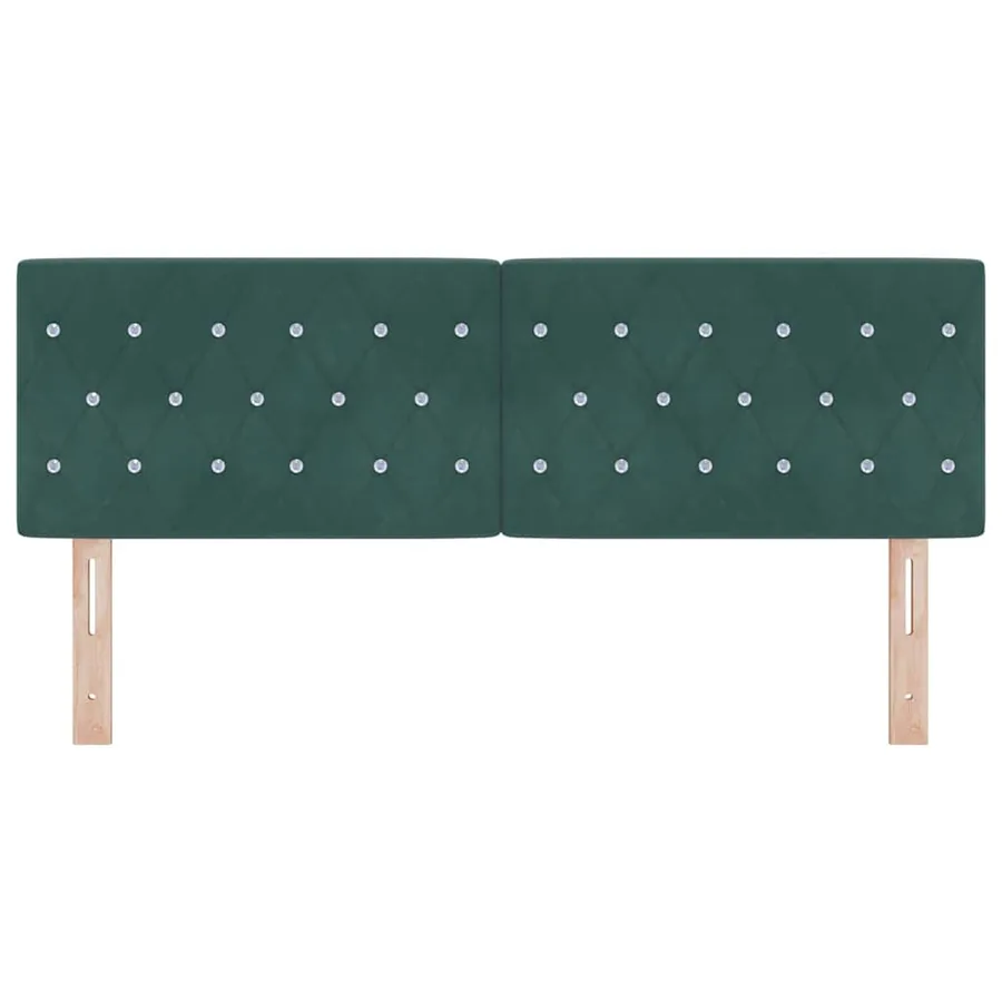 Tête de lit LED avec bandes LED Vert foncé 144 cm Velours - 5
