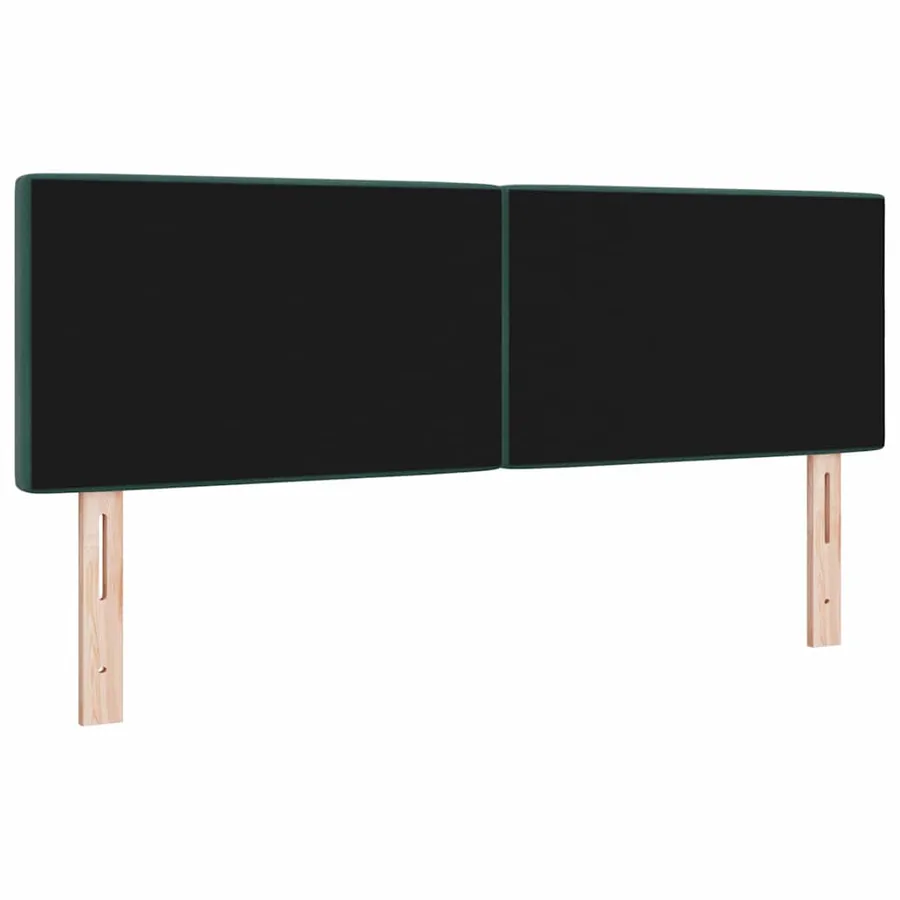 Tête de lit LED avec bandes LED Vert foncé 144 cm Velours - 7