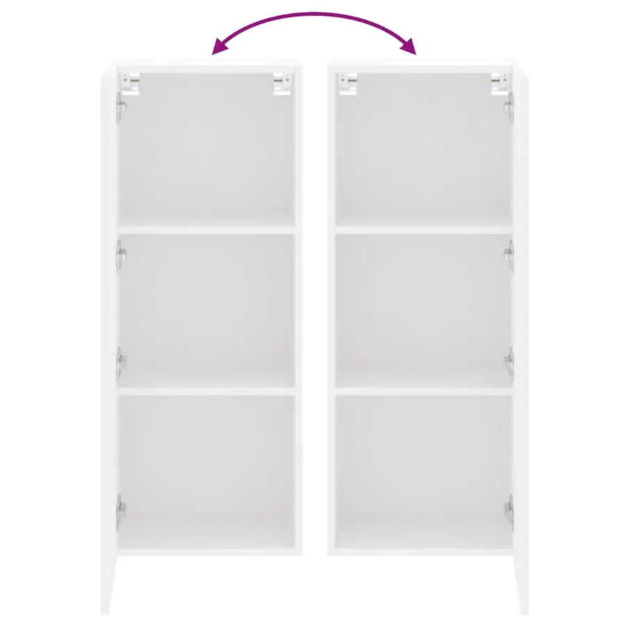 Meuble TV mural blanc 40,5x30x102 cm bois d'ingénierie - 10