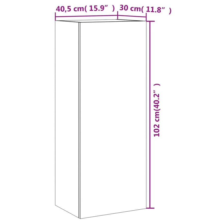 Meuble TV mural blanc 40,5x30x102 cm bois d'ingénierie - 14