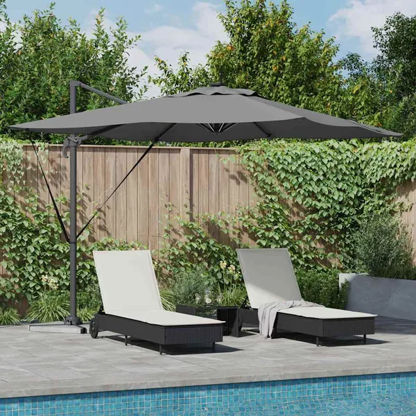 Parasol Anthracite 286 x 284 x 270 cm Aluminium et polyester