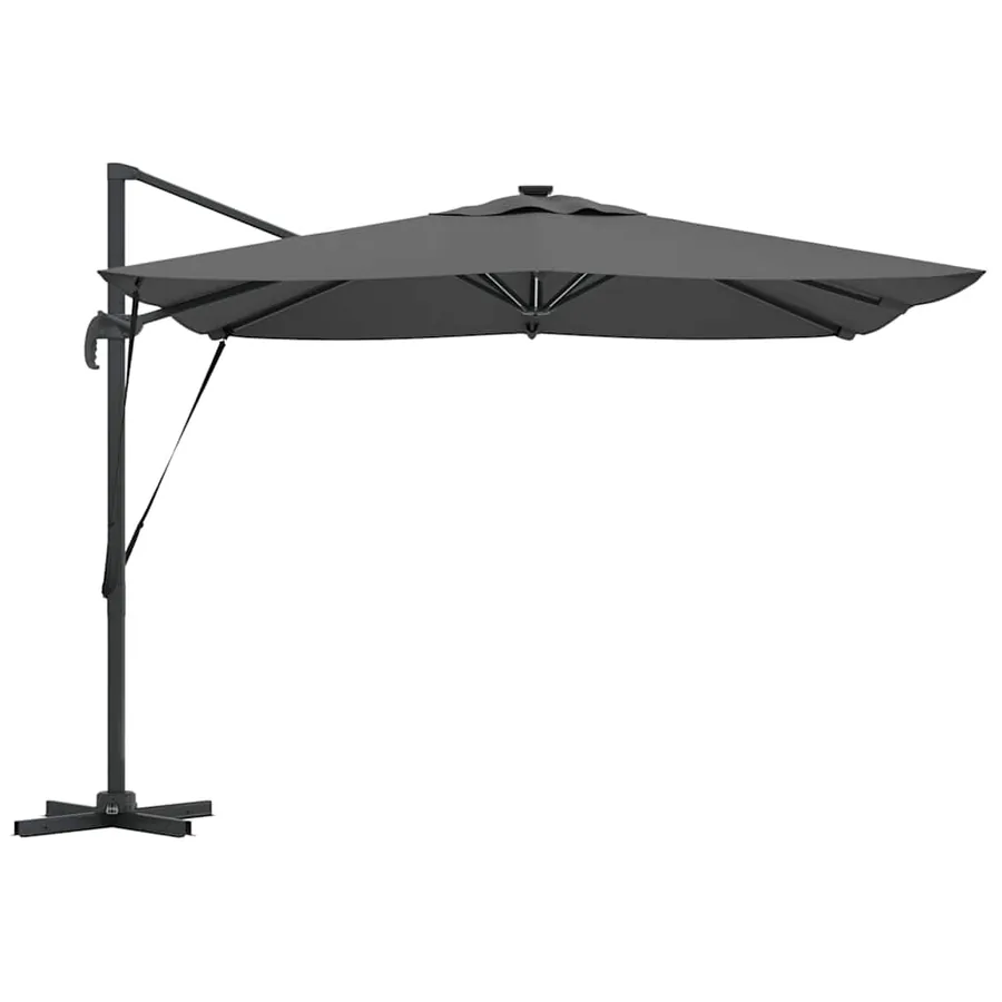 Parasol Anthracite 286 x 284 x 270 cm Aluminium et polyester - 7