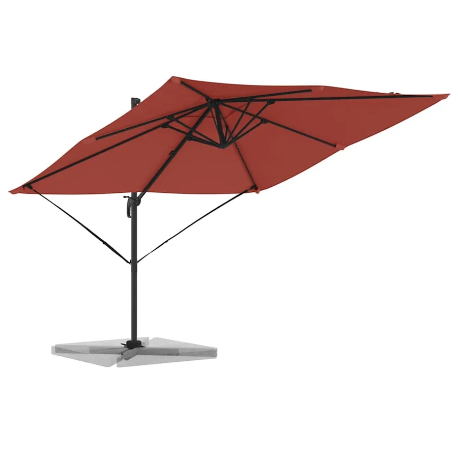 Parasol Roma Rouge 286 x 284 x 265 cm Aluminium et polyester - 3