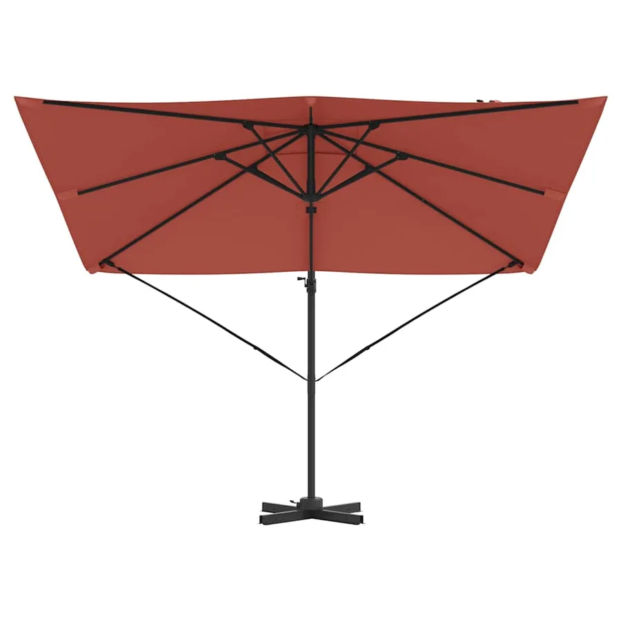 Parasol Roma Rouge 286 x 284 x 265 cm Aluminium et polyester - 5