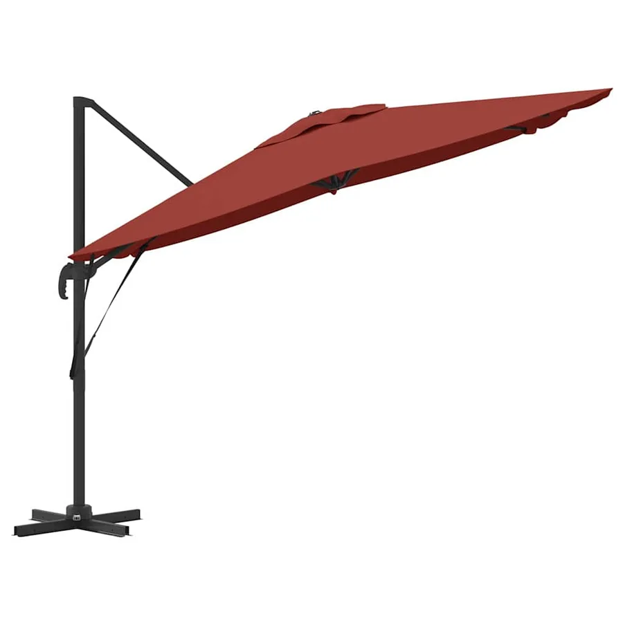 Parasol Roma Rouge 286 x 284 x 265 cm Aluminium et polyester - 6
