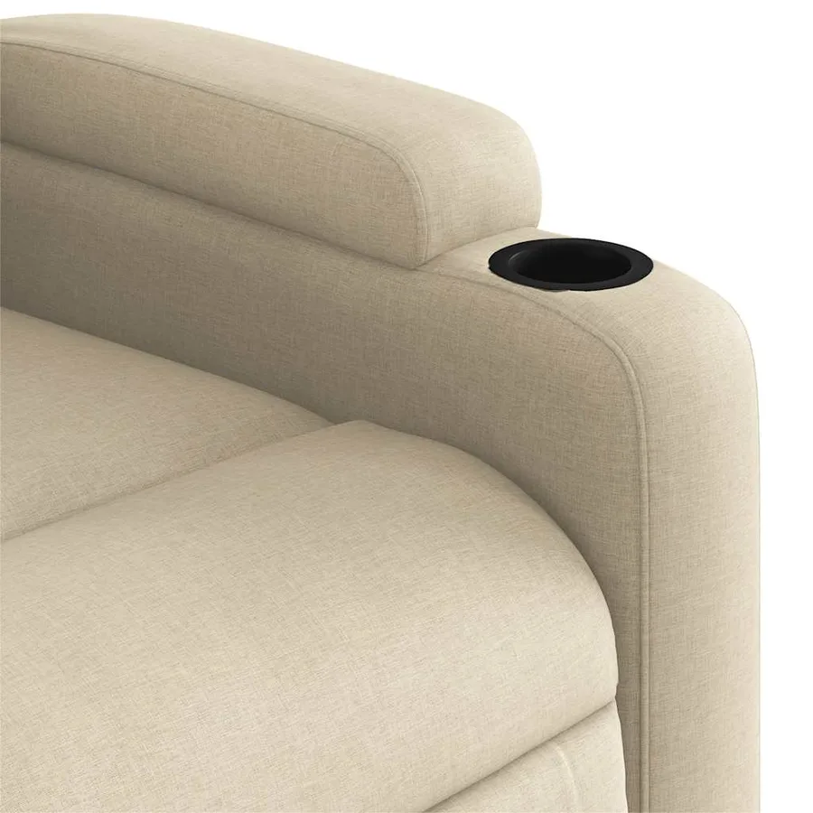 Fauteuil inclinable Crème Tissu - 8