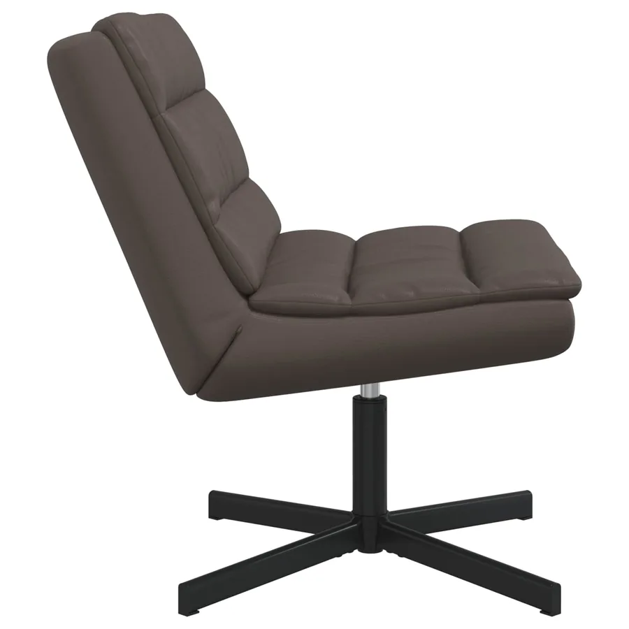 Chaise pivotante Marron 63 x 75 x 76 cm PU brillant - 3