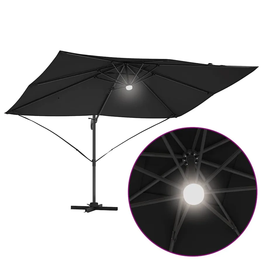 Parasol Noir 351 x 250 x 253 cm Polyester et Aluminium - 12