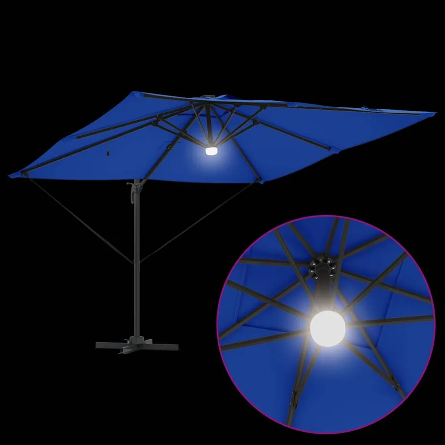 Parasol Roma Bleu 286 x 284 x 270 cm Aluminium et polyester - 11