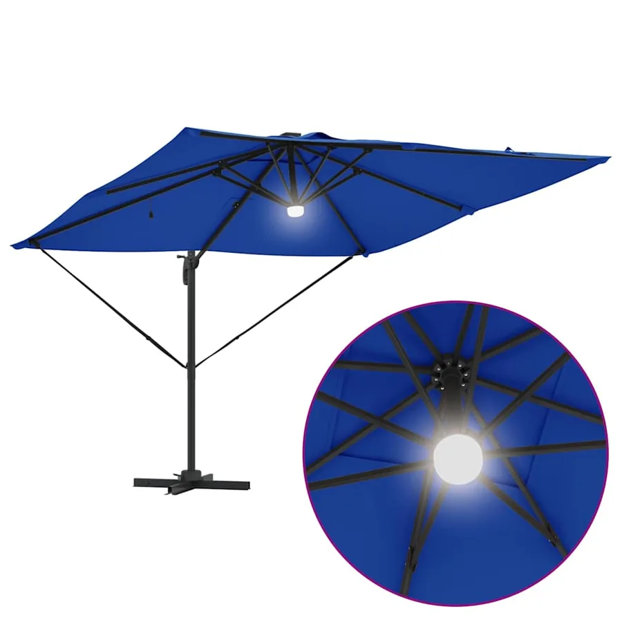 Parasol Roma Bleu 286 x 284 x 270 cm Aluminium et polyester - 12