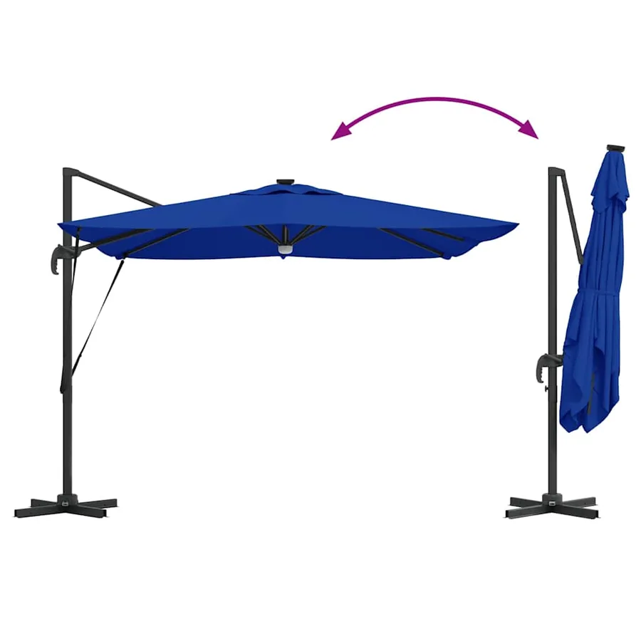 Parasol Roma Bleu 286 x 284 x 270 cm Aluminium et polyester - 14