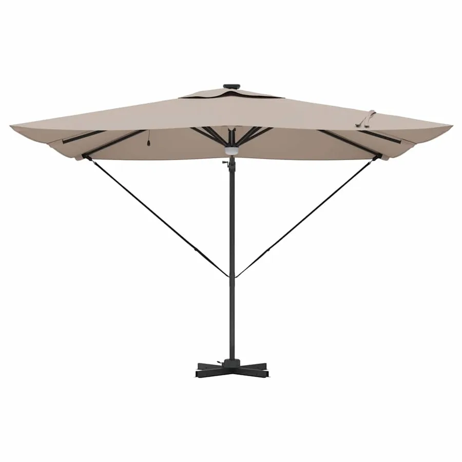 Parasol Roma Taupe 286 x 284 x 270 cm Aluminium et polyester - 6