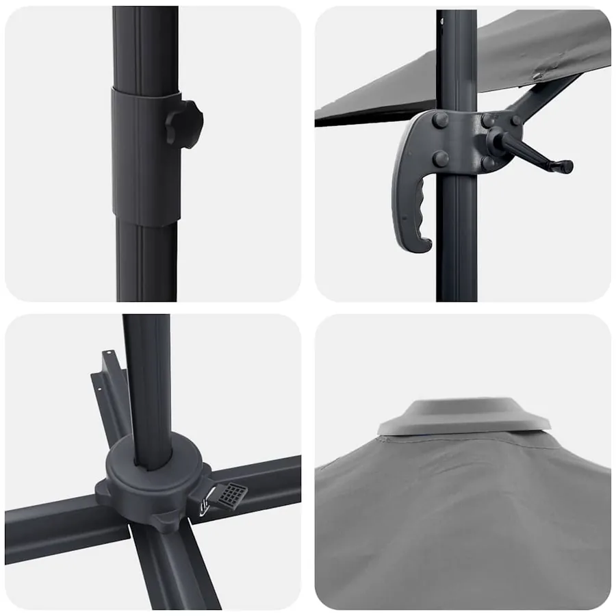 Parasol Roma Anthracite 286 x 284 x 265 cm - 9