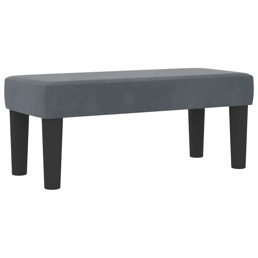 Lit à ressorts avec tête de lit Gris foncé 190 x 90 cm Velours - 5