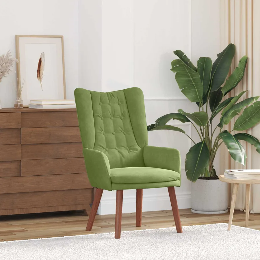 fauteuil Vert clair 63 x 67 x 94 cm Velours