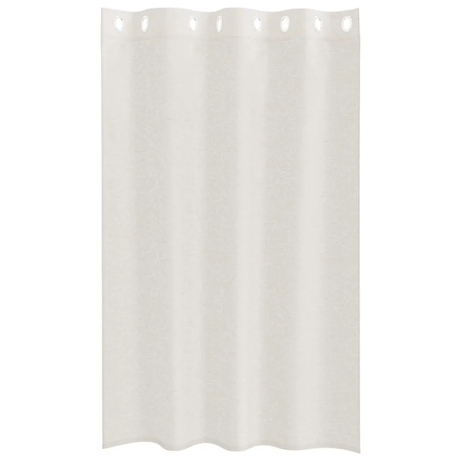 Rideau en Voile 2 pcs Crème 175 x 140 cm Polyester - 4