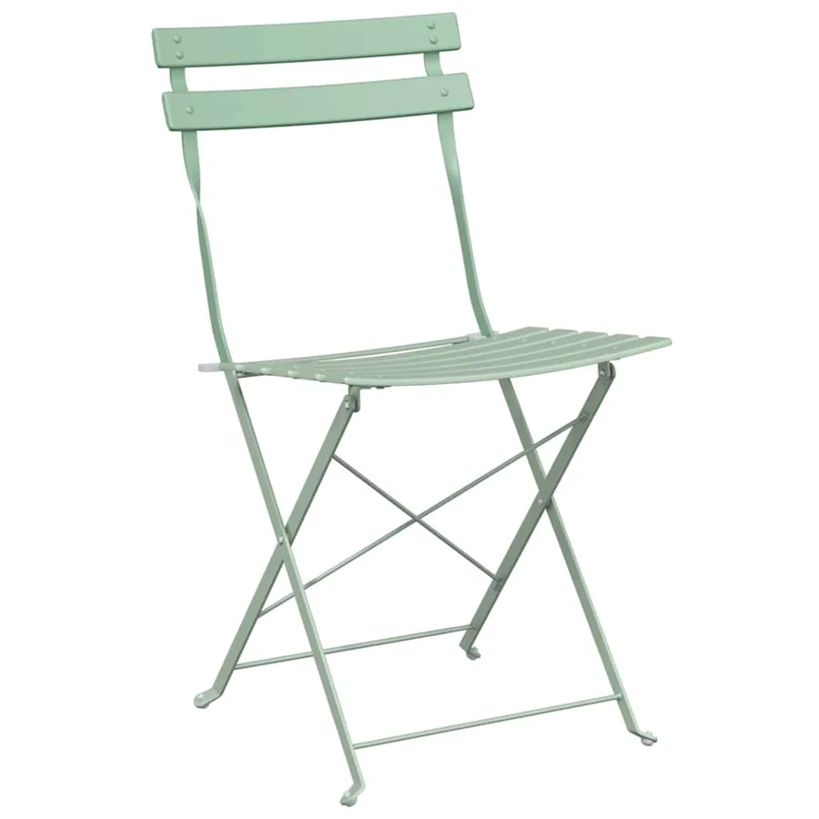 Chaise de jardin pliante 2 pcs Menthe claire 42 x 46 x 82cm - 4