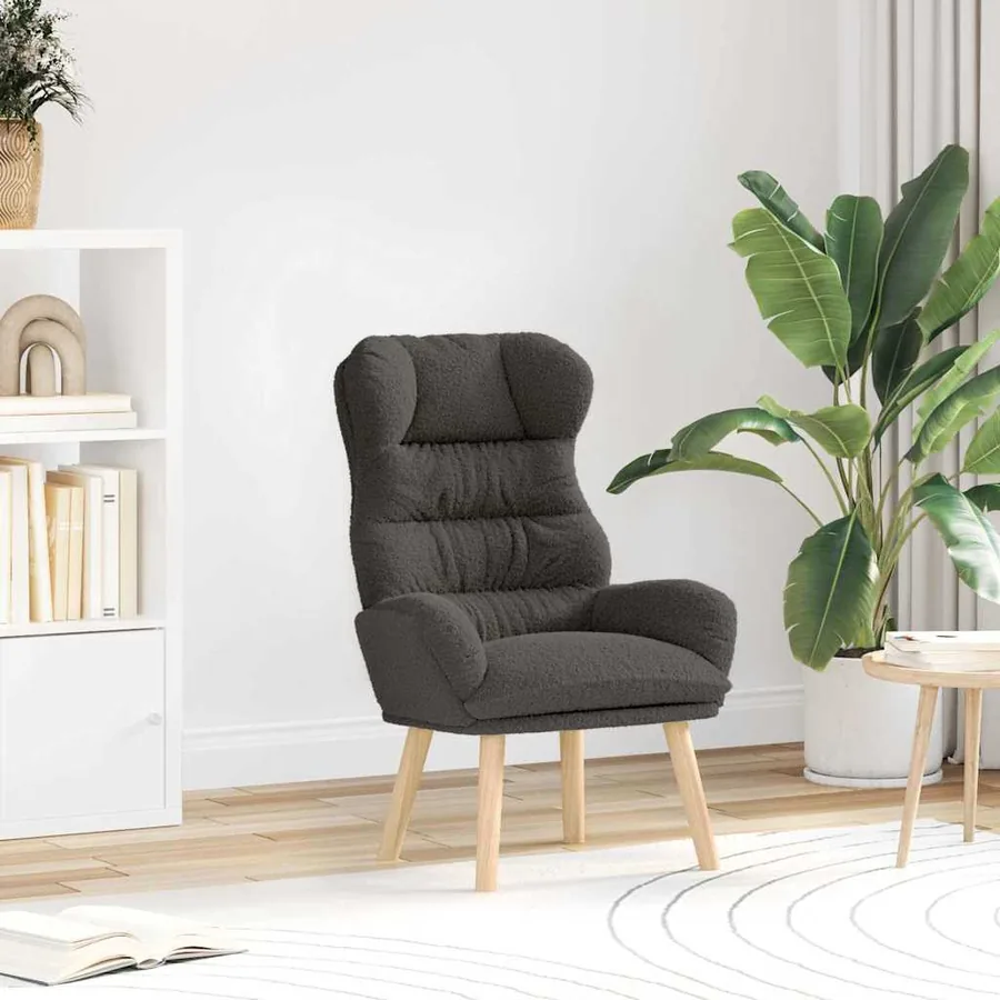 fauteuil Gris foncé 69 x 74 x 93 cm Tissu Sherpa