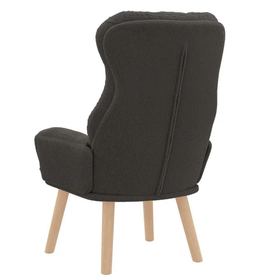 fauteuil Gris foncé 69 x 74 x 93 cm Tissu Sherpa - 6