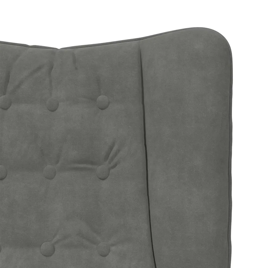 fauteuil Gris foncé 63 x 67 x 94 cm Velours - 7