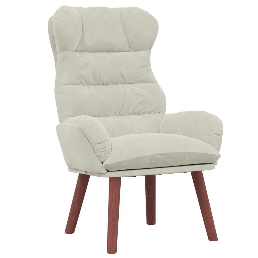 fauteuil Crème 69 x 74 x 93 cm Velours - 2