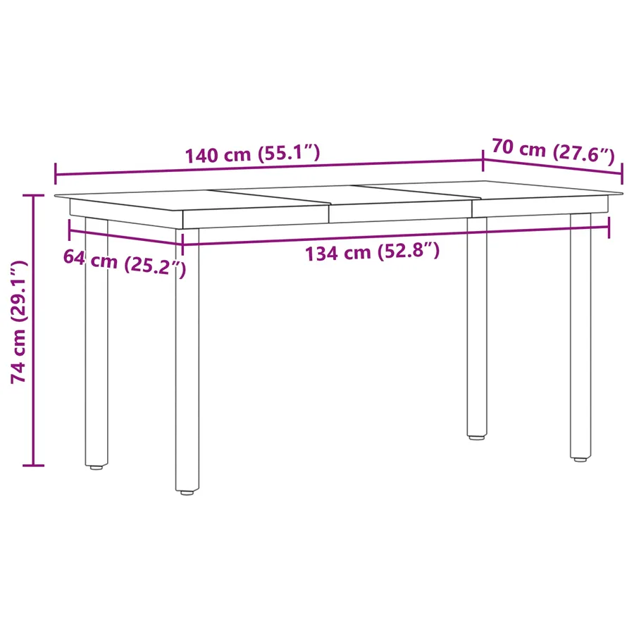 Ensemble de salle à manger pour jardin 5 pcs Beige polyrotin - 13