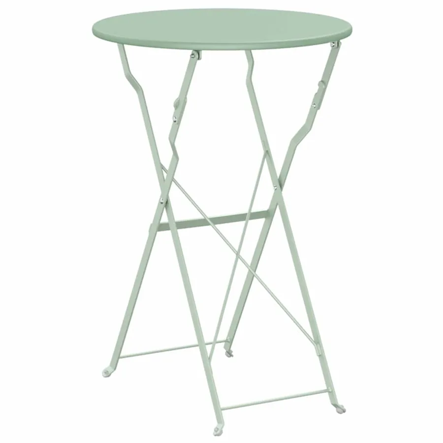 Table bistrot Menthe claire Ø 50 x 71 cm Acier revêtu de poudre - 6