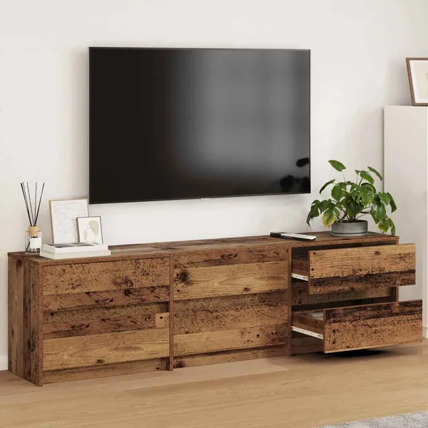 Unites TV 180 x 34 x 50 cm Bois Ancien Bois d'ingénierie
