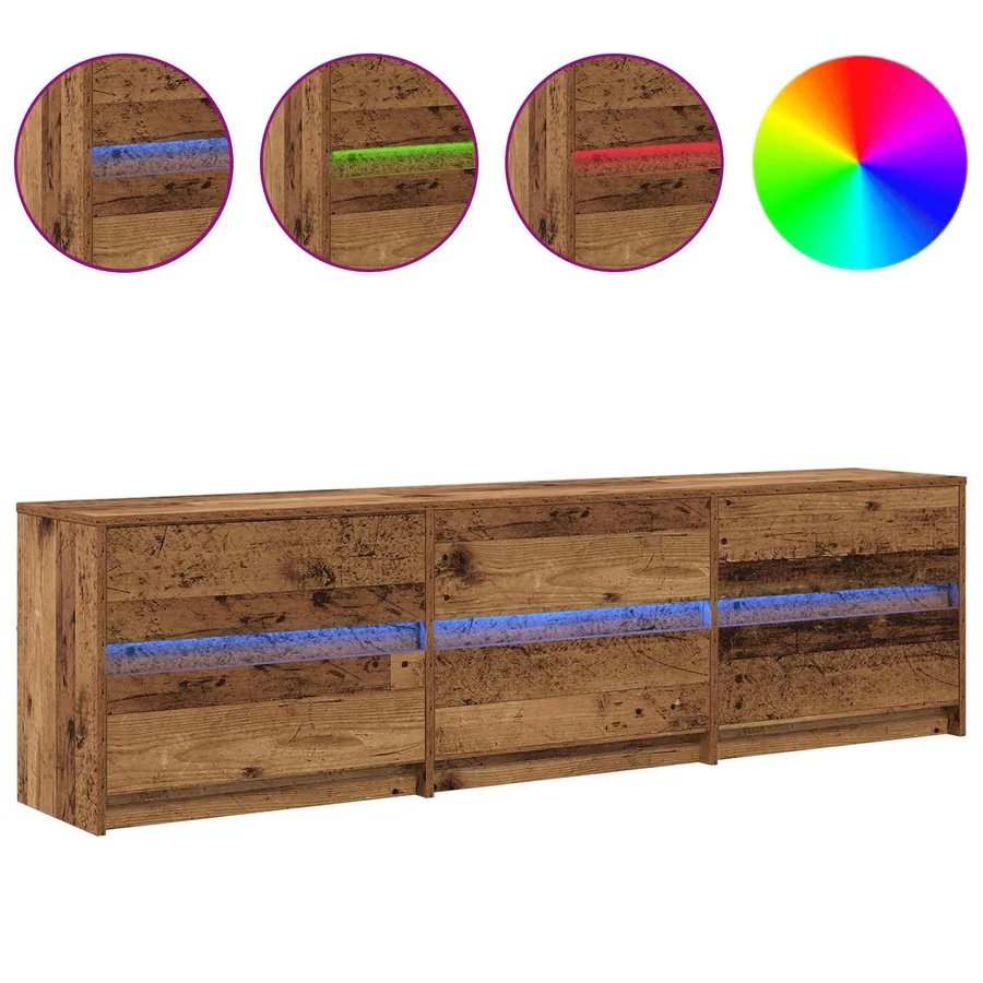 Unites TV 180 x 34 x 50 cm Bois Ancien Bois d'ingénierie - 4