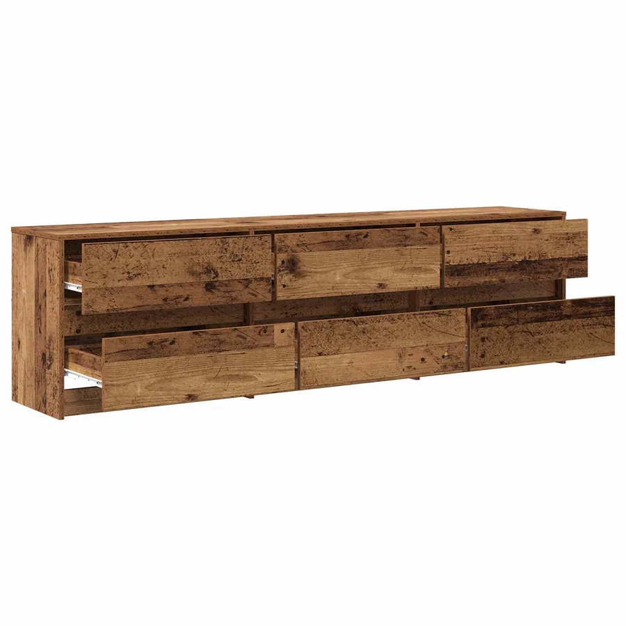 Unites TV 180 x 34 x 50 cm Bois Ancien Bois d'ingénierie - 6