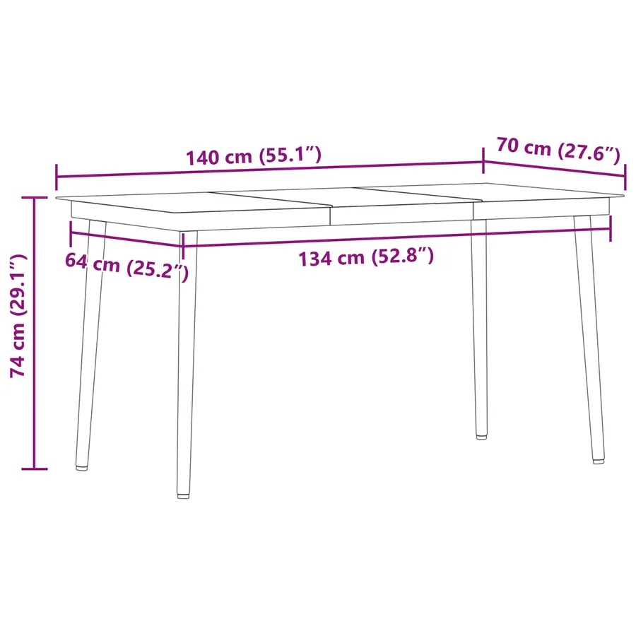 Ensemble de salle à manger pour jardin 5 pcs Gris polyrotin - 13