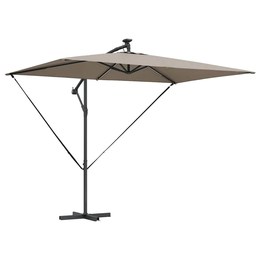 Parasol Taupe 294 x 200 x 270 cm Polyester et Aluminium - 2