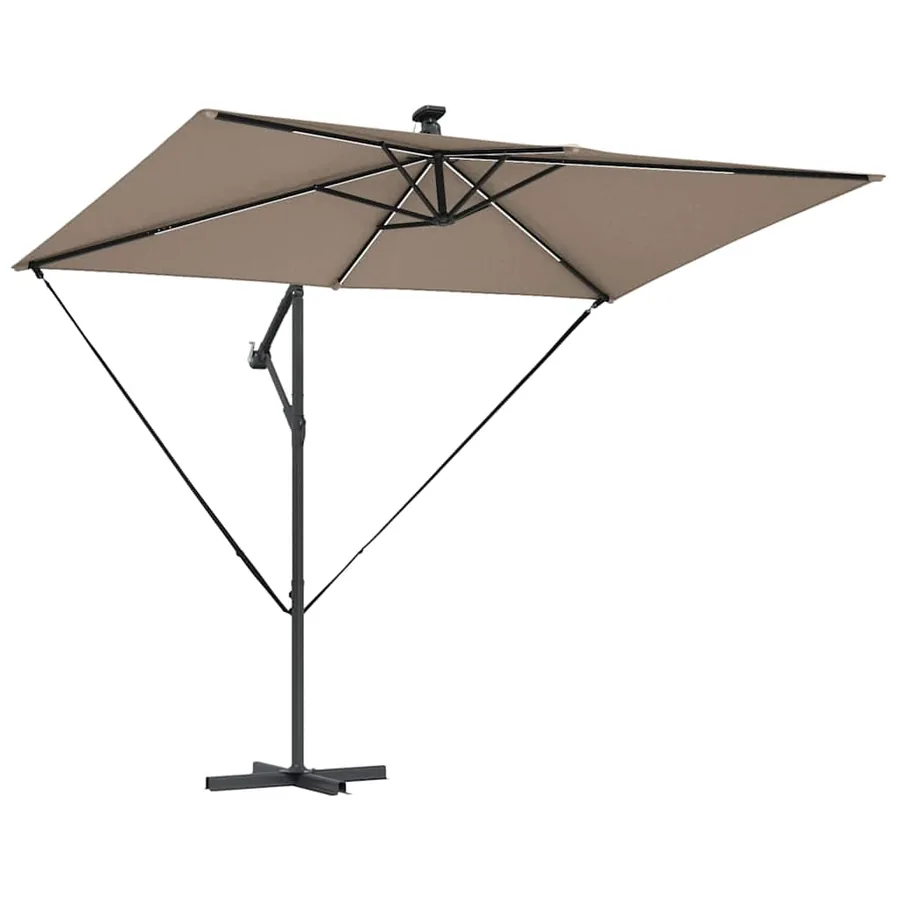 Parasol Taupe 294 x 200 x 270 cm Polyester et Aluminium - 5