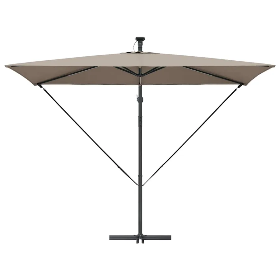 Parasol Taupe 294 x 200 x 270 cm Polyester et Aluminium - 6