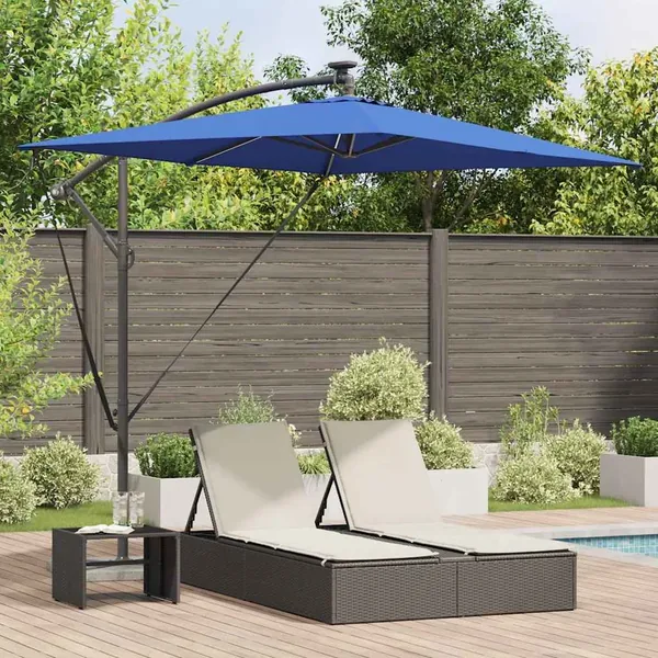 Parasol 294 x 200 x 270 cm Polyester et Aluminium Azur