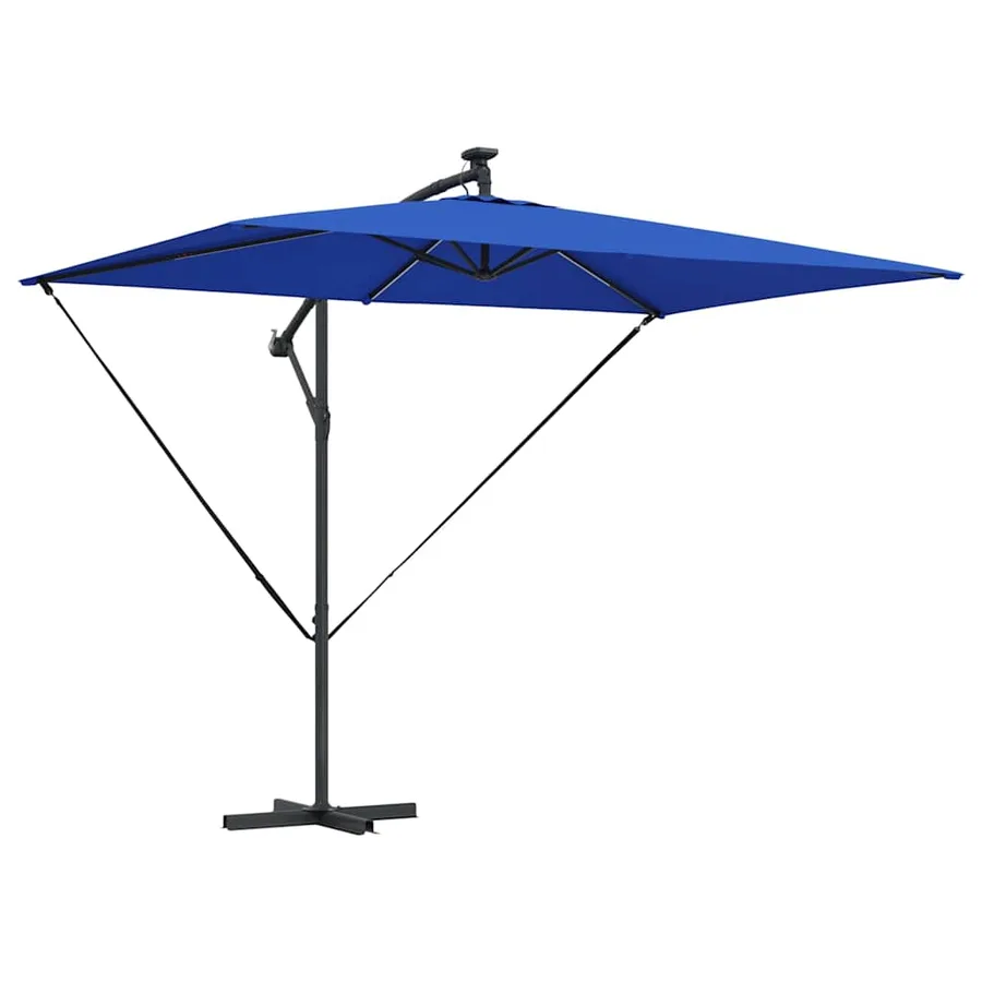 Parasol 294 x 200 x 270 cm Polyester et Aluminium Azur - 2