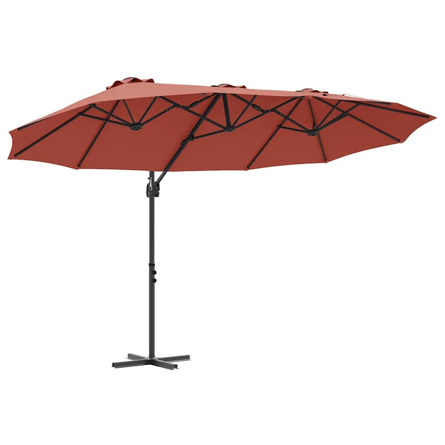 Parasol Terre cuite 372 x 198 x 243 cm Polyester et Aluminium - 2