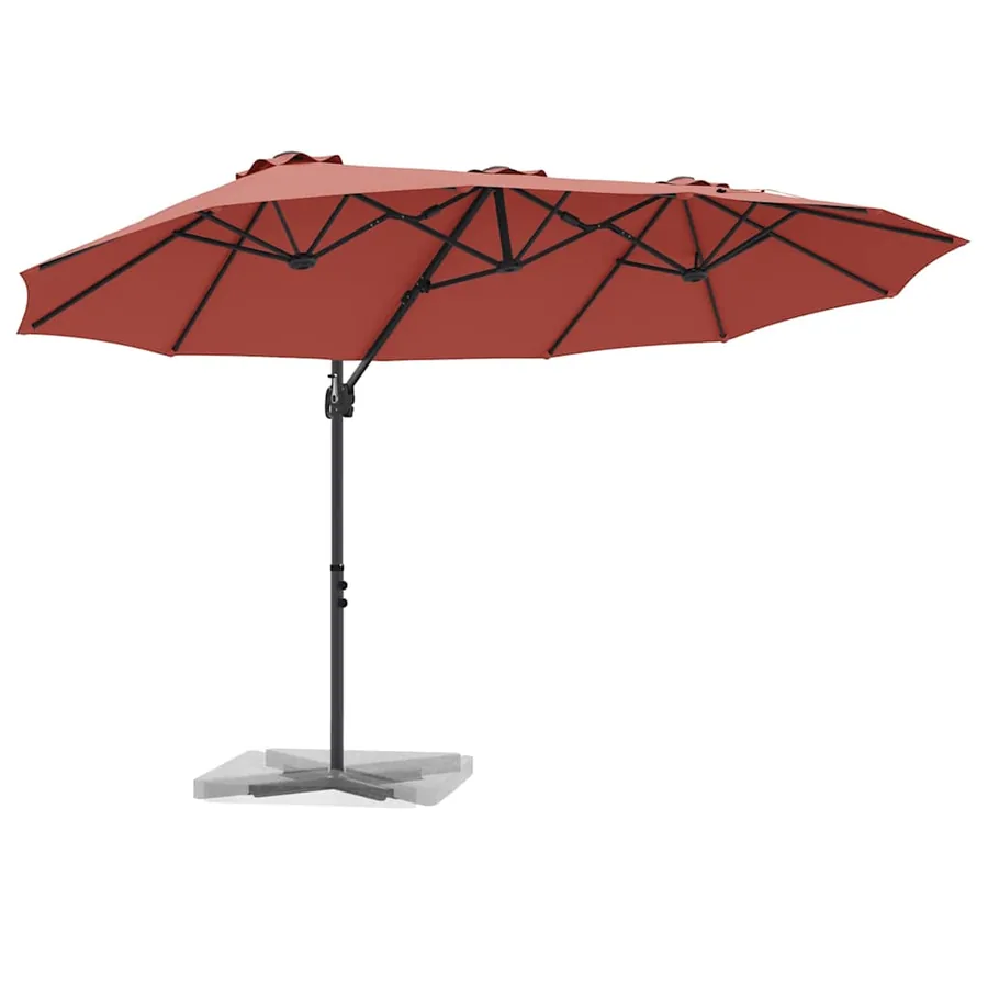 Parasol Terre cuite 372 x 198 x 243 cm Polyester et Aluminium - 3