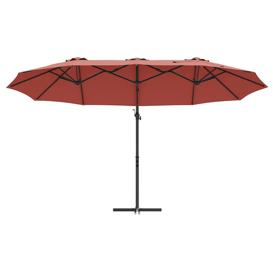 Parasol Terre cuite 372 x 198 x 243 cm Polyester et Aluminium - 5