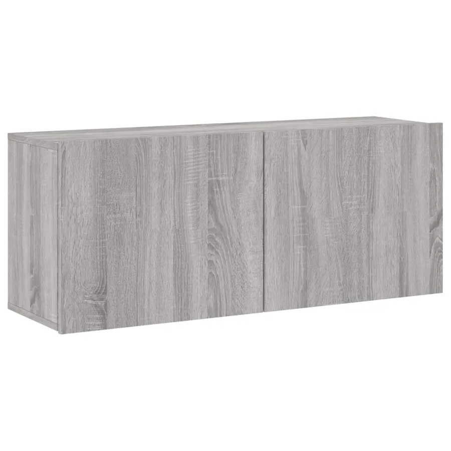 Meuble TV mural sonoma gris 100x30x41 cm - 2