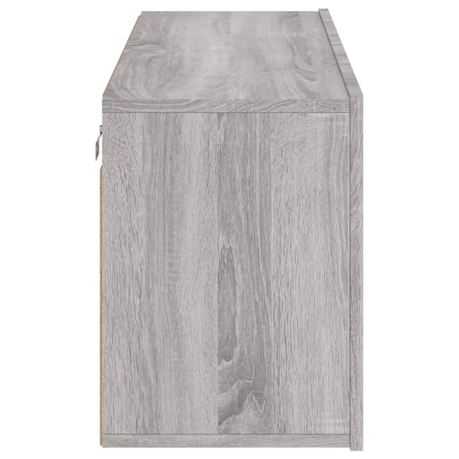 Meuble TV mural sonoma gris 100x30x41 cm - 7