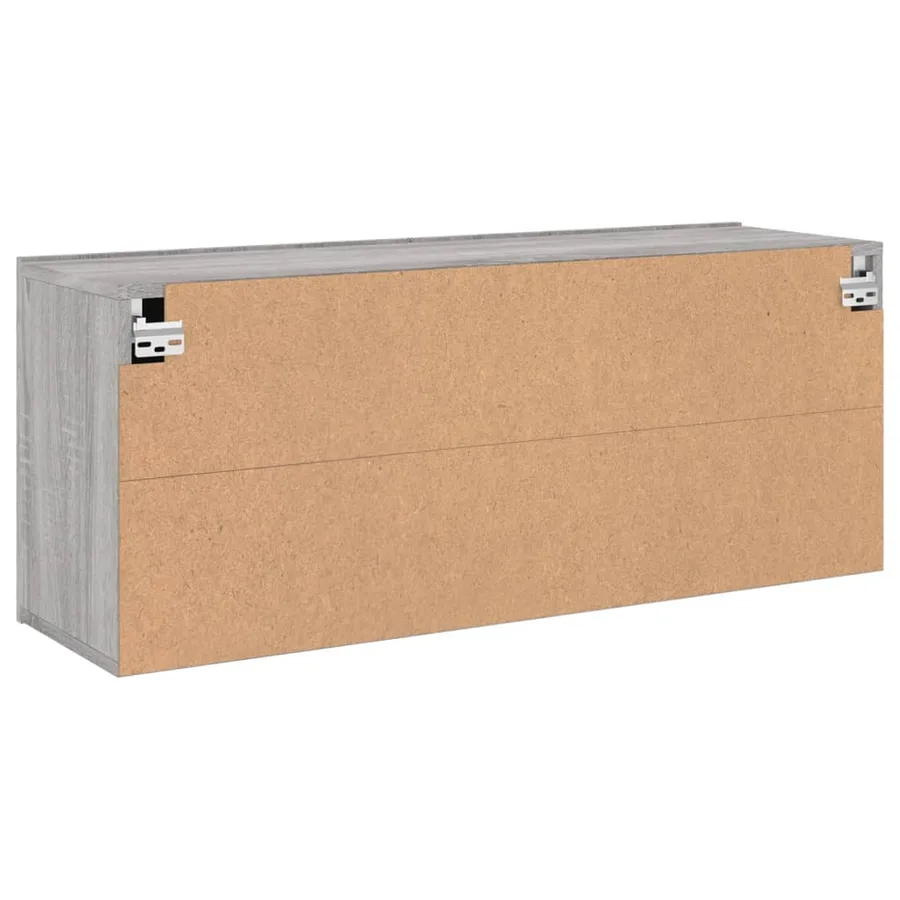 Meuble TV mural sonoma gris 100x30x41 cm - 8