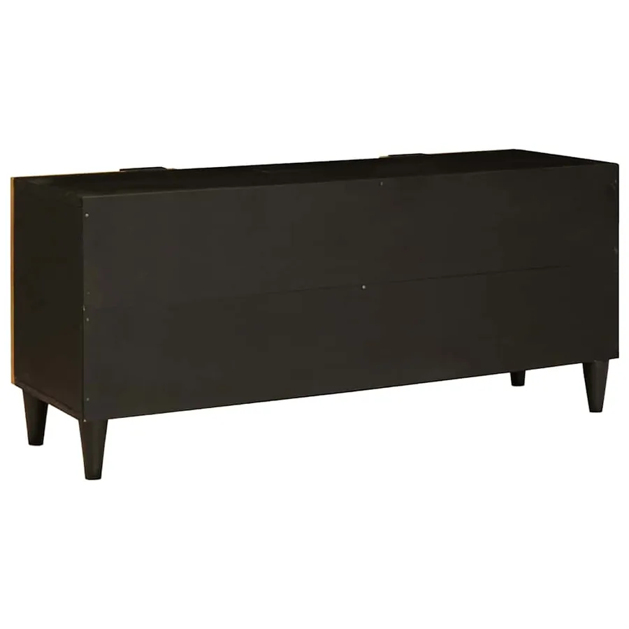 Meuble TV Noir et or 105 x 33 x 46 cm Bois d'ingénierie - 5