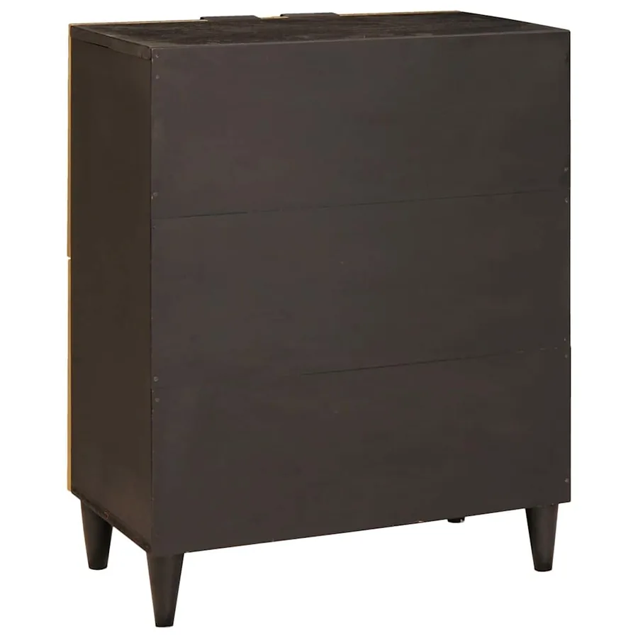 Meuble d'appoint avec stockage Noir et or 60 x 33,5 x 75 cm - 5